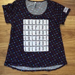Lularoe Short sleeve blouse burgundy floral Sz L